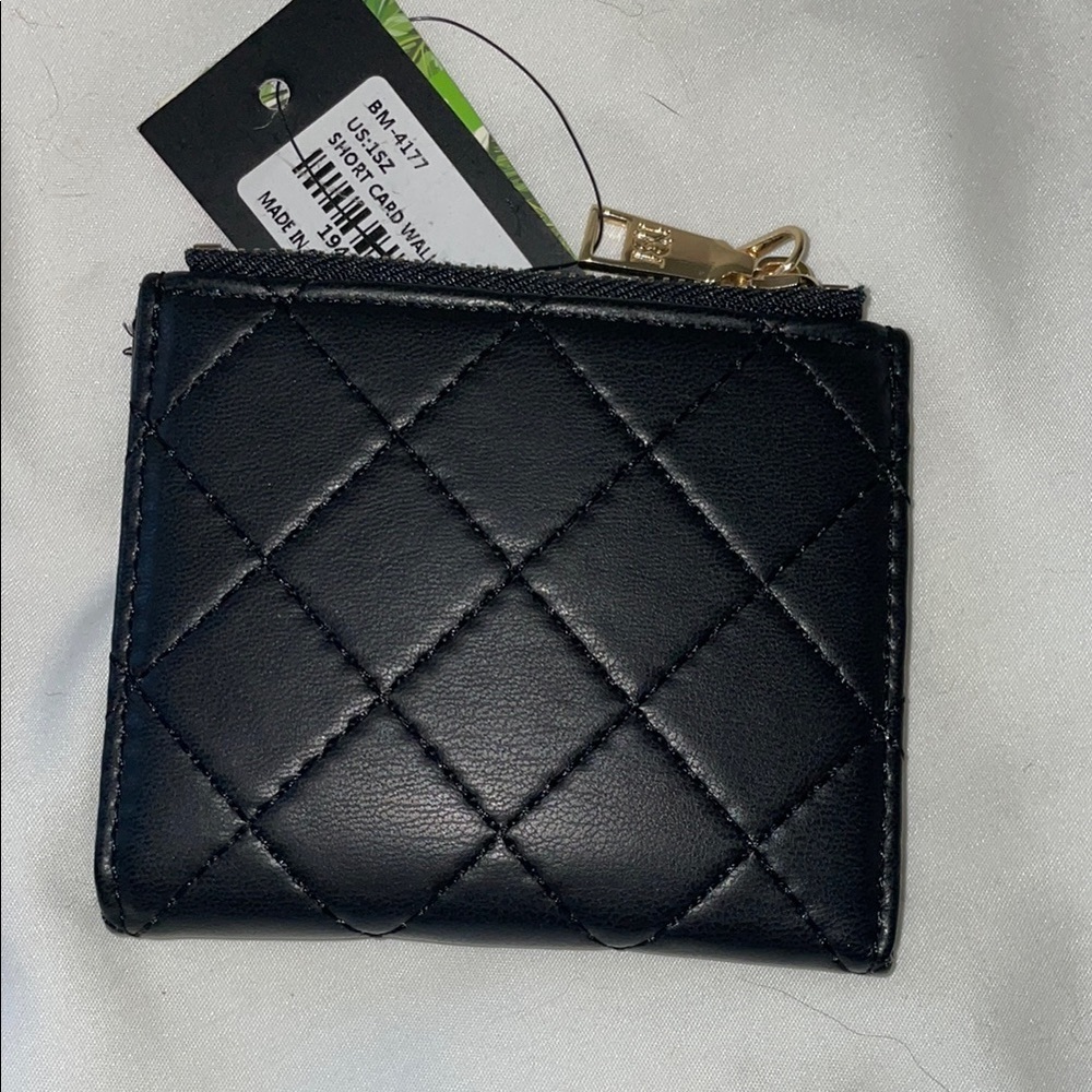 Badgley Mischka Black Quilted Wallet - Picture 3 of 7